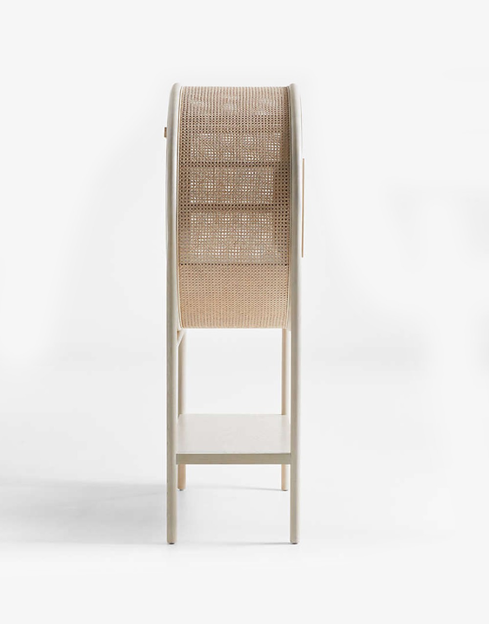 Whitewash Cane Bar Cabinet - Image 4